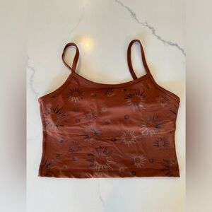 Beyond Yoga Cinnamon Sunshine SoftMark Classic Cropped Tank Small
